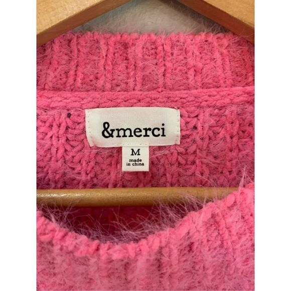 &merci Hot Pink Sweater Medium - Picture 3 of 4